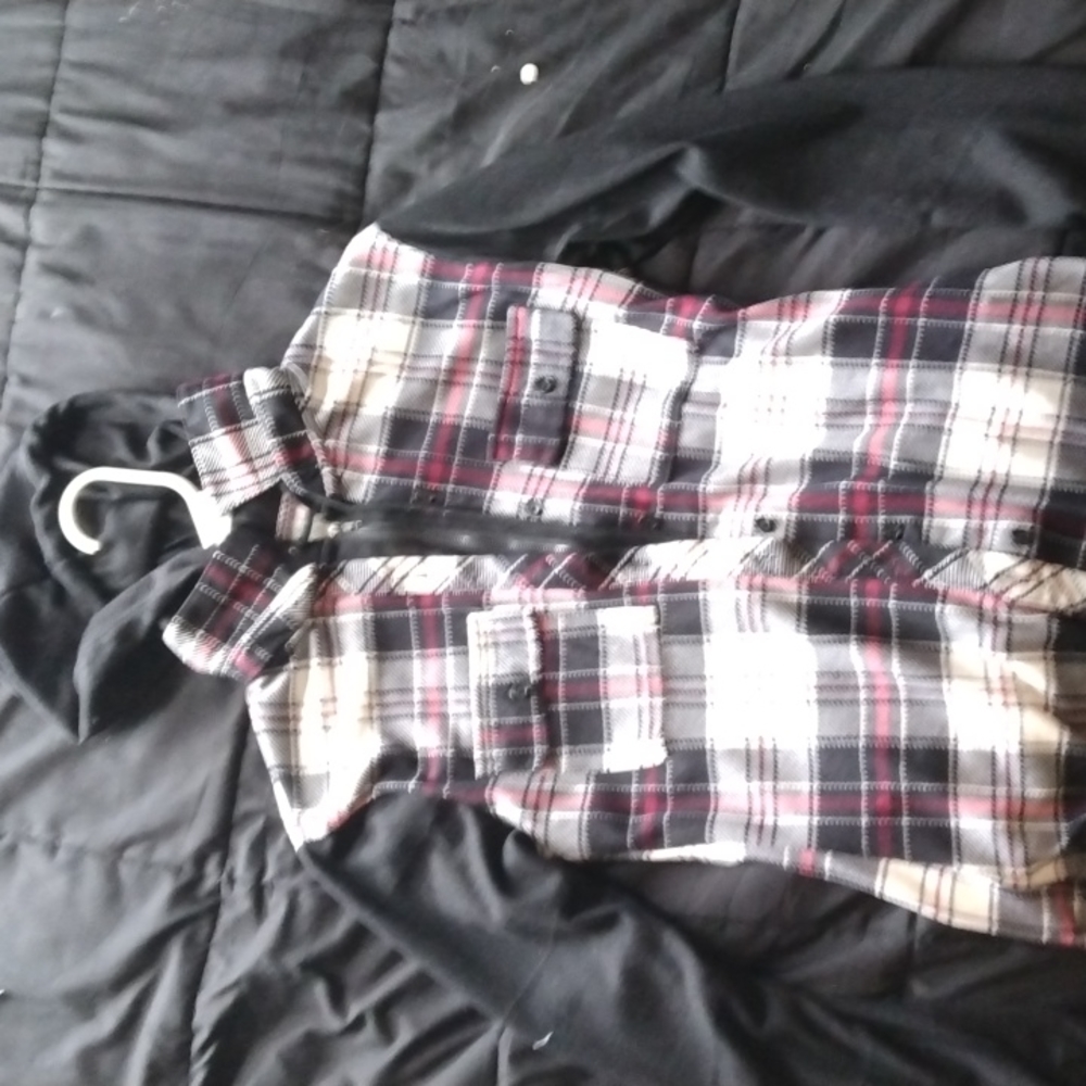 Long sleeve plaid sip up size medium